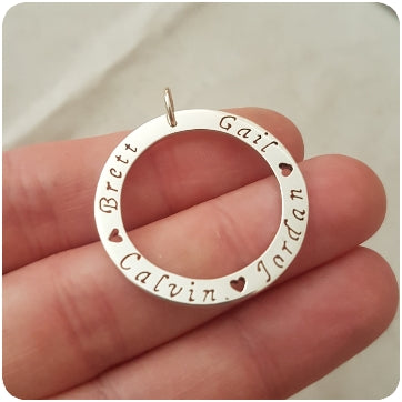 Custom Circle Name Necklace