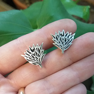 Men's Sterling Silver and Resin Protea Cufflinks