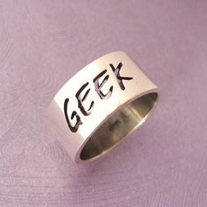Geek Sterling Silver Ring