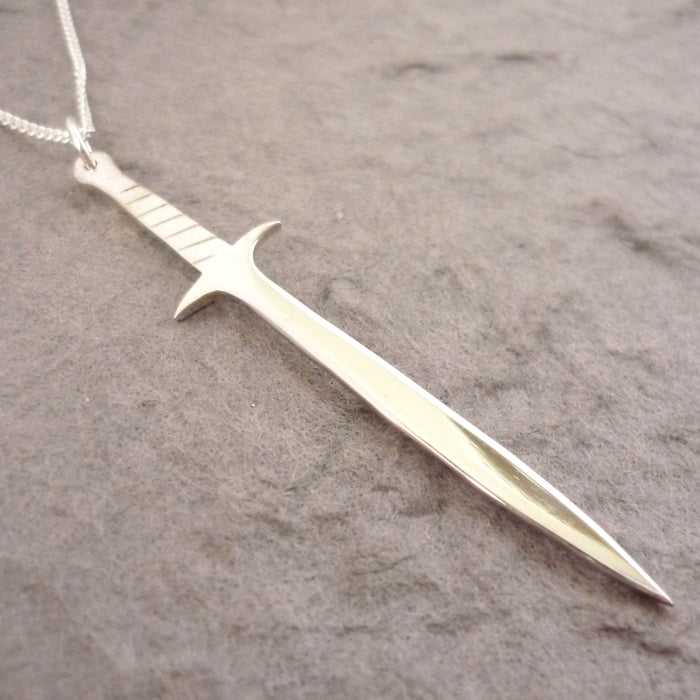 Sting-style Sterling Handmade Sword Pendant