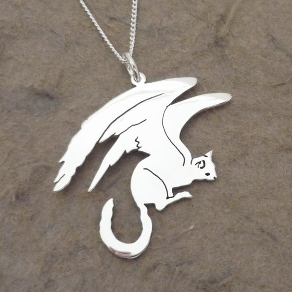 Space Kitty Pendant on Chain