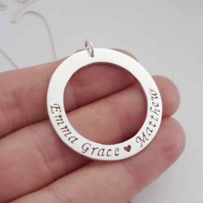 Custom Circle Name Necklace